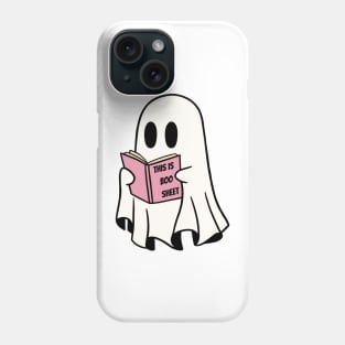 This Is Boo Sheet Cute Ghost Reading Book Spooky Halloween Party Phone Case