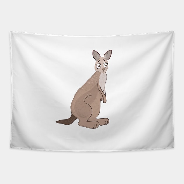 Too Bad so sad with cute kangaroo Tapestry by GULSENGUNEL