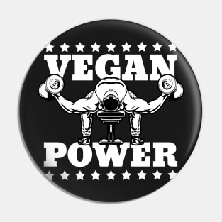 Vegan Power Weightlifter Pin