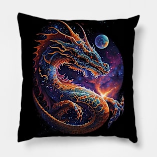 Cosmic Space Dragon Pillow