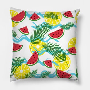 Summer pattern - white background Pillow