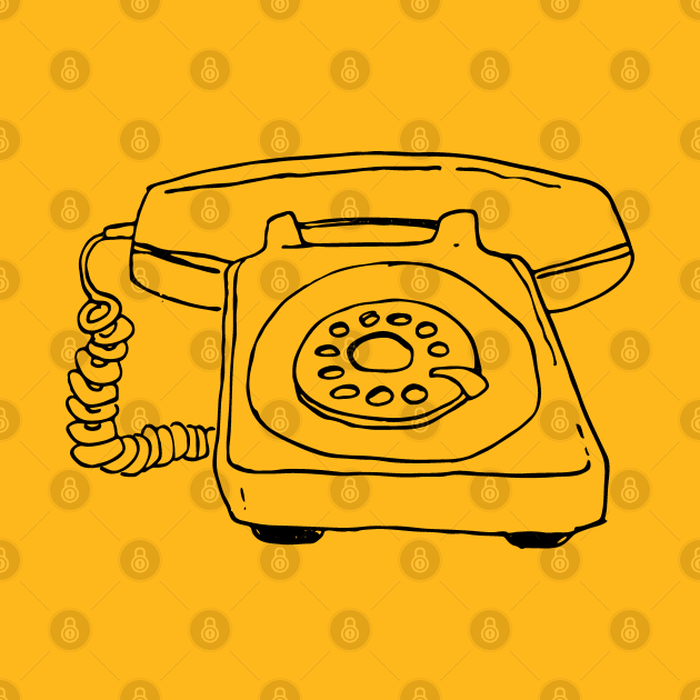 Sketchy Old Retro Rotary Phone by callingtomorrow