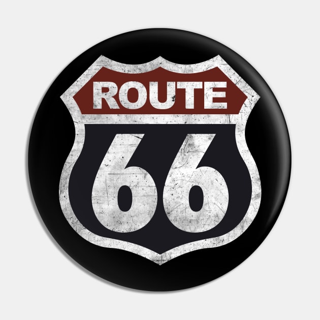 Historic Route 66 Vintage Pin by TextTees