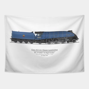 Sir Nigel Gresley Post War Speed Record 112 MPH (Color) Tapestry