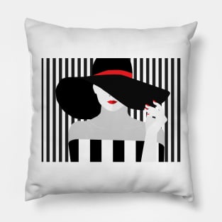 Modern Girl Pop Art Pillow