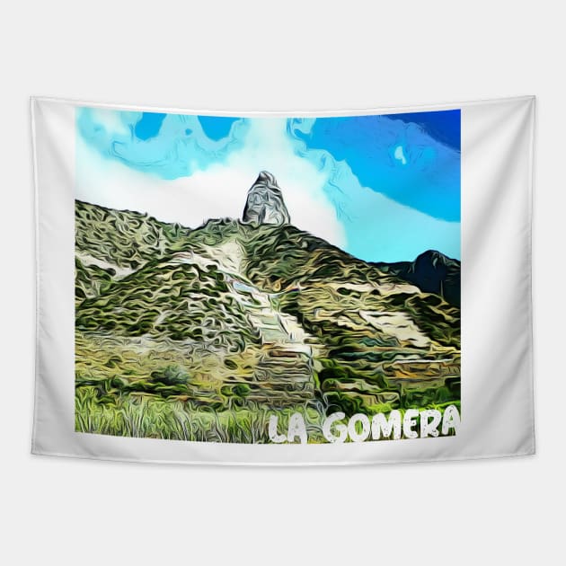 la gomera road rock islas canarias Tapestry by lagomeratravel