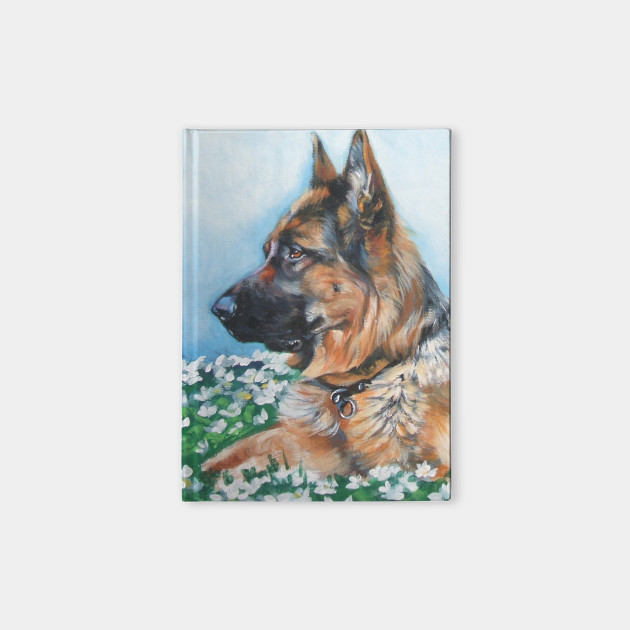 German Shepherd Fine Art Painting German Shepherd Notebook