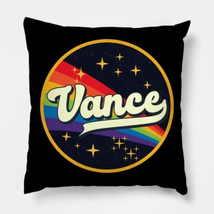 Vance // Rainbow In Space Vintage Style Pillow