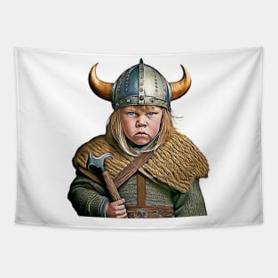 Viking Child Young Viking Warrior Tapestry