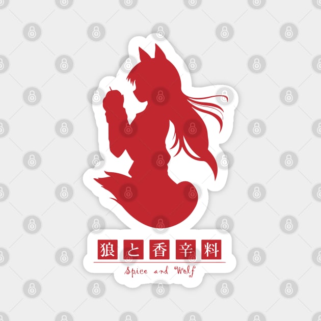 Spice and Wolf Red Magnet by Tazlo