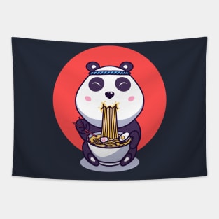 Panda Eat Ramen Tapestry