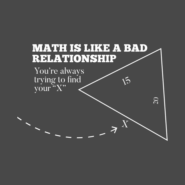 Find your x- algebra math funny by nomadearthdesign