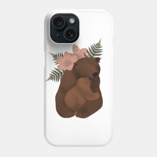 Mama bear & cub Phone Case