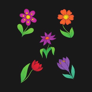 Hand Drawn Flower clipart T-Shirt