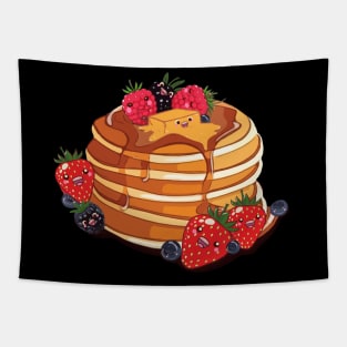 pancakes, kawaii, butter cartoon Tapestry