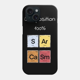 Science Sarcasm S Ar Ca Sm Elements of Humor Composition Black Phone Case