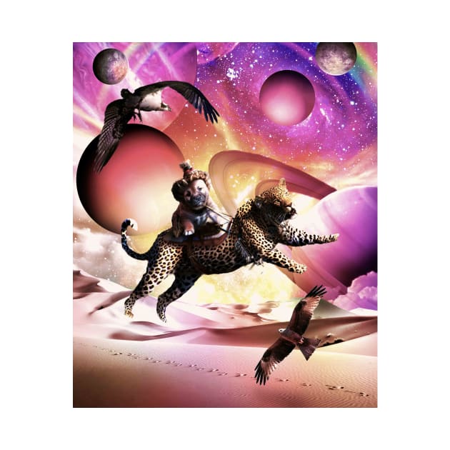 Dog Riding Cheetah In Space by Random Galaxy