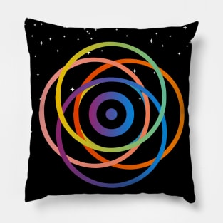 colored circles pattern Pillow