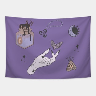 Witchcraft and Magic Set in Purple Tapestry