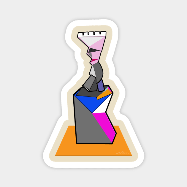 Cartoon Monument Magnet by momomoma