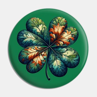 Artful Clover Leaves Pin