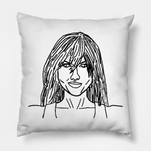 Girl Sketch Pillow