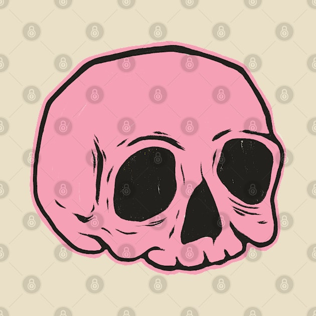 Classic Skull (PINK) by cecececececelia