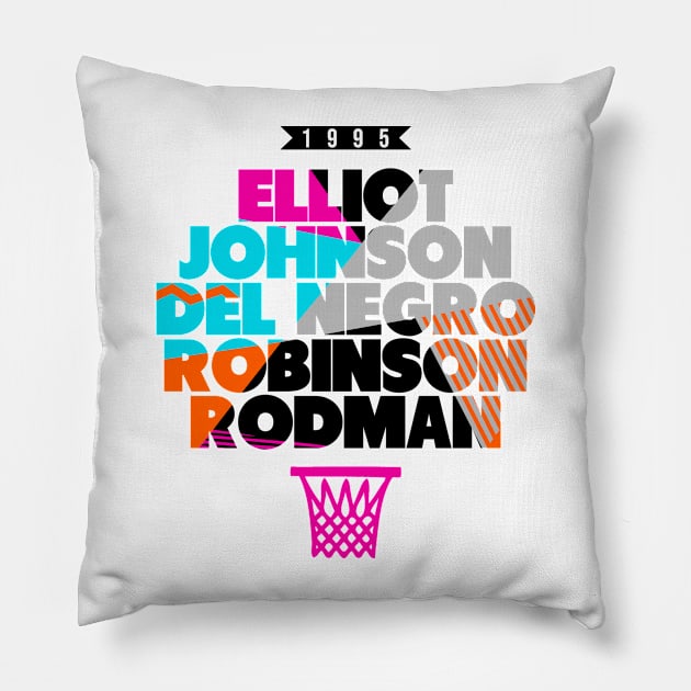 San Antonio Basketball 1995 Throwback Pillow by funandgames