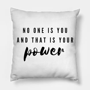 Power Inspirational Quote Pillow