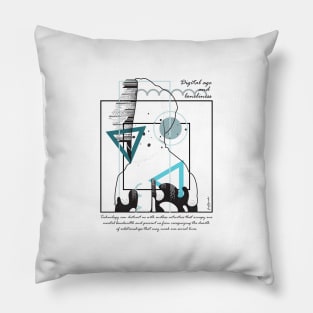 Digital age and loneliness version 9 Pillow