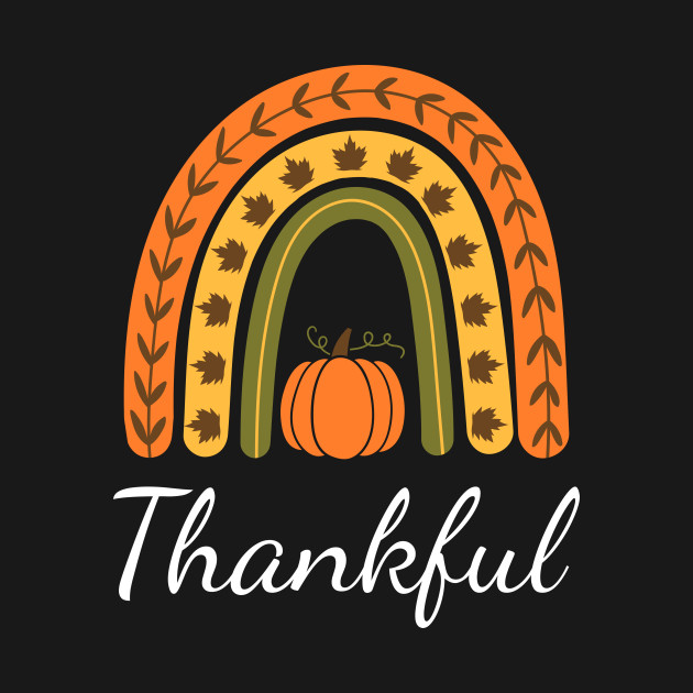 Disover Thankful grateful rainbow autumn fall Halloween thanksgiving - Halloween Boho Rainbow Pumpkin Grat - T-Shirt