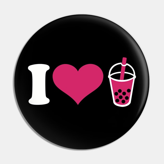 I love Bubble Tea Pin by Designzz