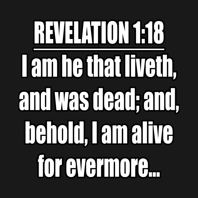 Revelation 1:18 KJV Bible Verse by Holy Bible Verses