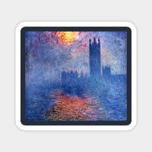 Houses of Parliament by Claude Monet Magnet