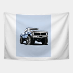 ford f250 obs truck blue poster Tapestry