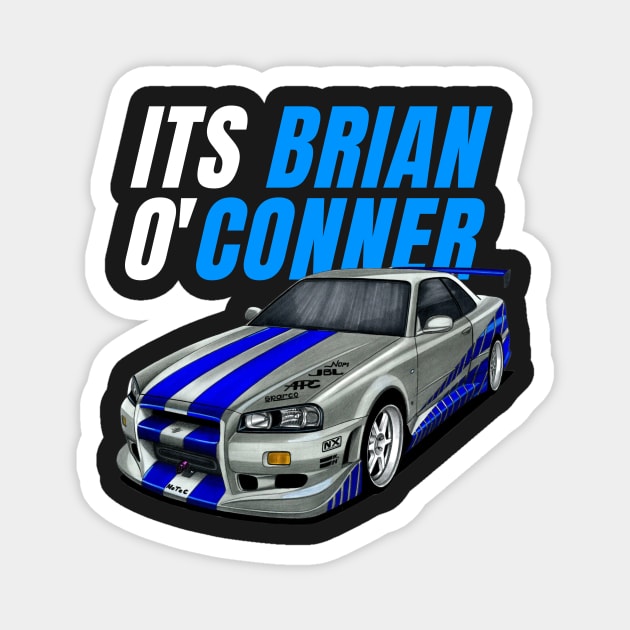 It's Brian o'Conner { fast and furious Paul walker's Skyline } Magnet by MOTOSHIFT