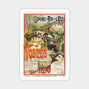 Les Vosges France Vintage Railroad Poster 1890 Magnet