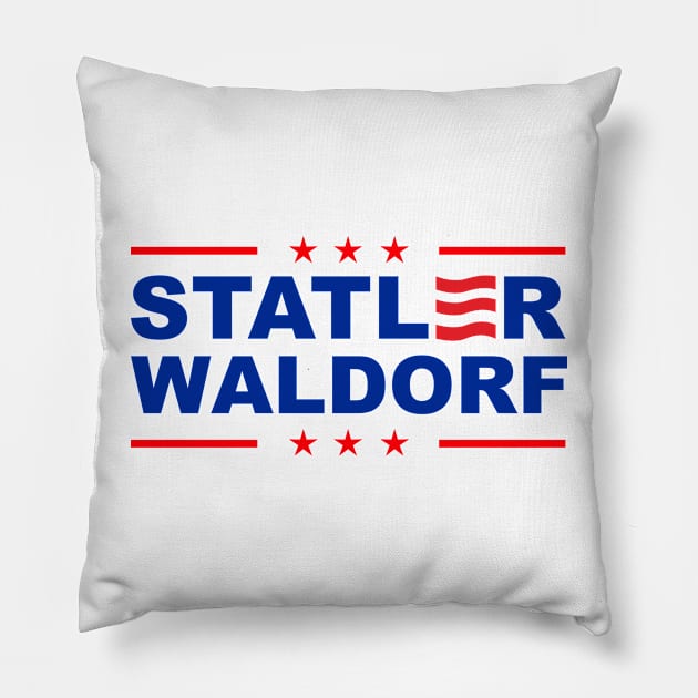 Statler and Waldorf For President 2024 Pillow by rajem