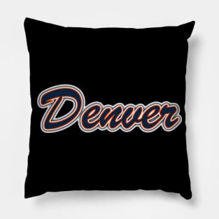 Football Fan of Denver Pillow