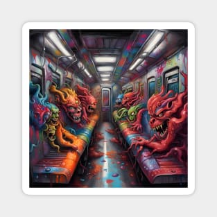 Train full of Demons and lost Souls Magnet