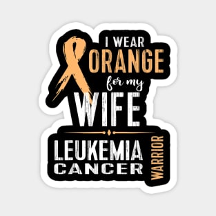 Leukemia Cancer Awareness T Shirt Wife Warrior Ribbon Magnet