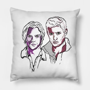 Supernatural.  Sam and Dean Winchester. Pillow