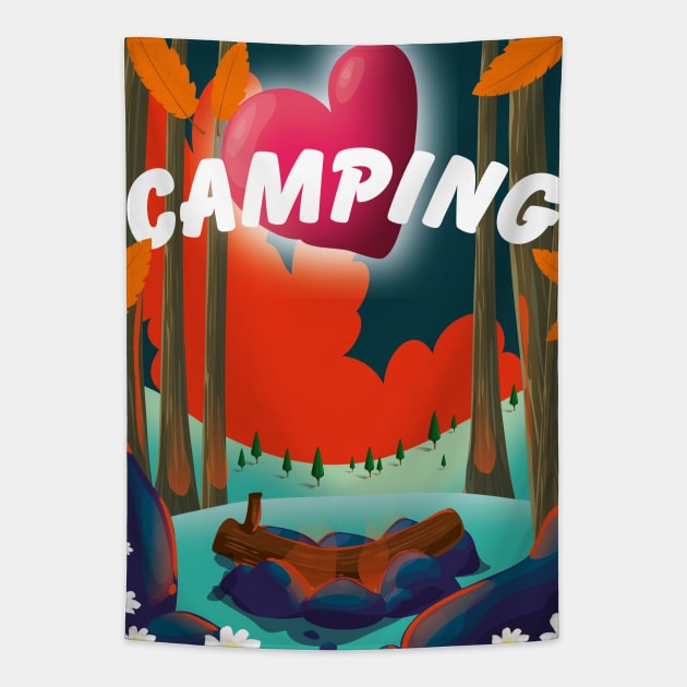 I love camping Tapestry by nickemporium1