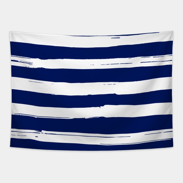 Funny White Lines Pattern Tapestry by LilyPattern