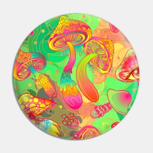 Psychedelic Mushrooms Pin