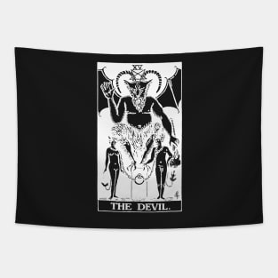The Devil Tarot Card Shirt Tarot Card 15 XV Tapestry