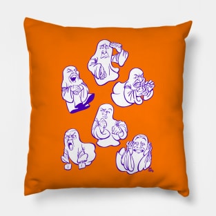 Expressive Ghosts Pillow