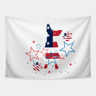 Funny 4th Of July 2021 Fourth Of July For Men's And Women's For 4th Of July Dog Lovers Tapestry