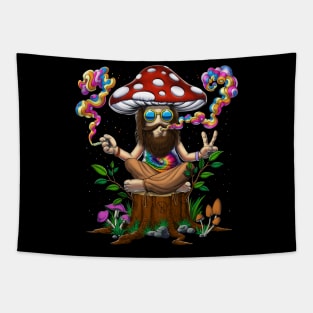 Tie-Dye Hippie Mushroom Tapestry