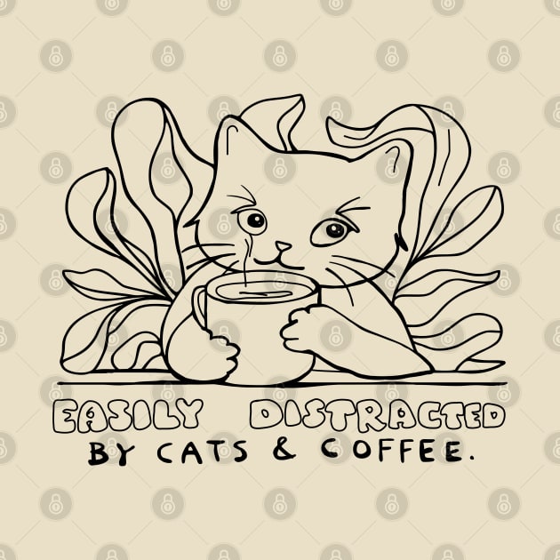 Easily distracted by cats and coffee by Roocolonia